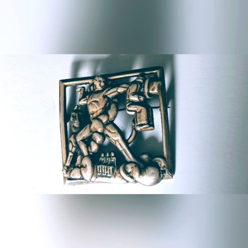 Vintage Coro Norseland Sterling "Judgement Day" Brooch